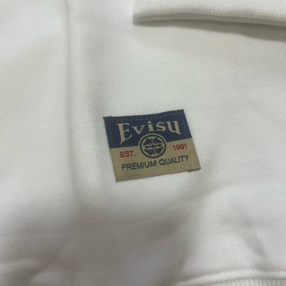 Evisu White Sweatshirt with Carton Godhead - Picture 6 of 8